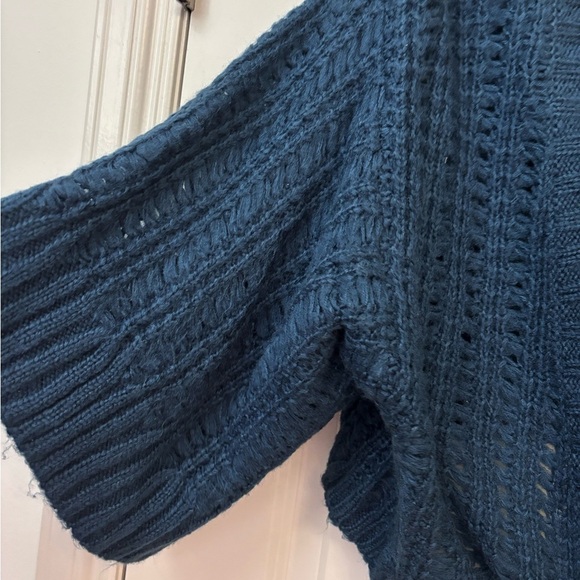 Elegant Vintage Blue Women's Knit Shrug - Picture 2 of 5